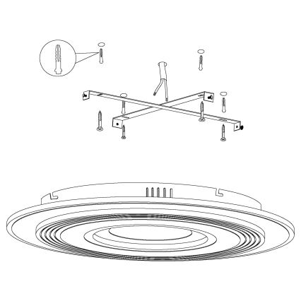 Eglo - LED lubinis šviestuvas 3xLED/16W/230V