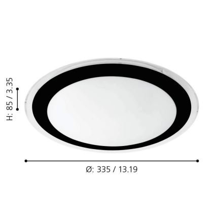 Eglo - LED lubinis šviestuvas LED/18W/230V