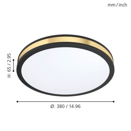 Eglo - LED lubinis šviestuvas LED/24W/230V