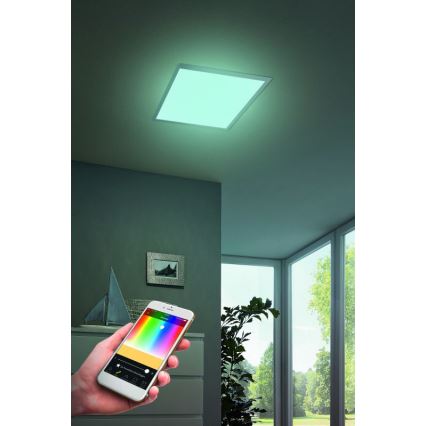 Eglo - LED RGB dimeriuojamas lubinis šviestuvas SALOBRENA-C LED/16W/230V 30x30 cm + nuotolinis valdymas