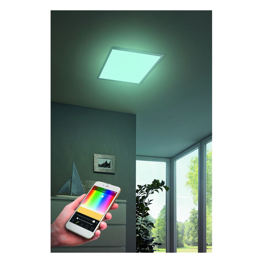 Eglo - LED RGB dimeriuojamas lubinis šviestuvas SALOBRENA-C LED/16W/230V 30x30 cm + nuotolinis valdymas