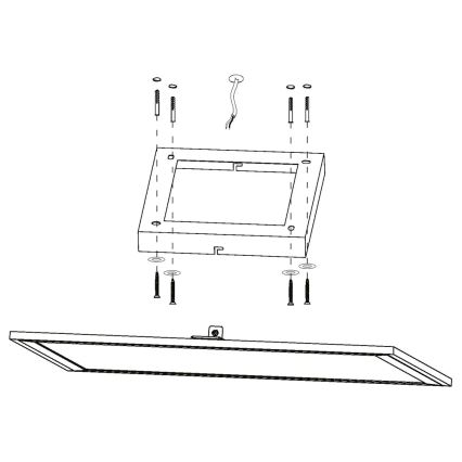 Eglo - LED RGBW Reguliuojamas lubinis šviestuvas SALOBRENA-C LED/20W/230V + nuotolinio valdymo pultas