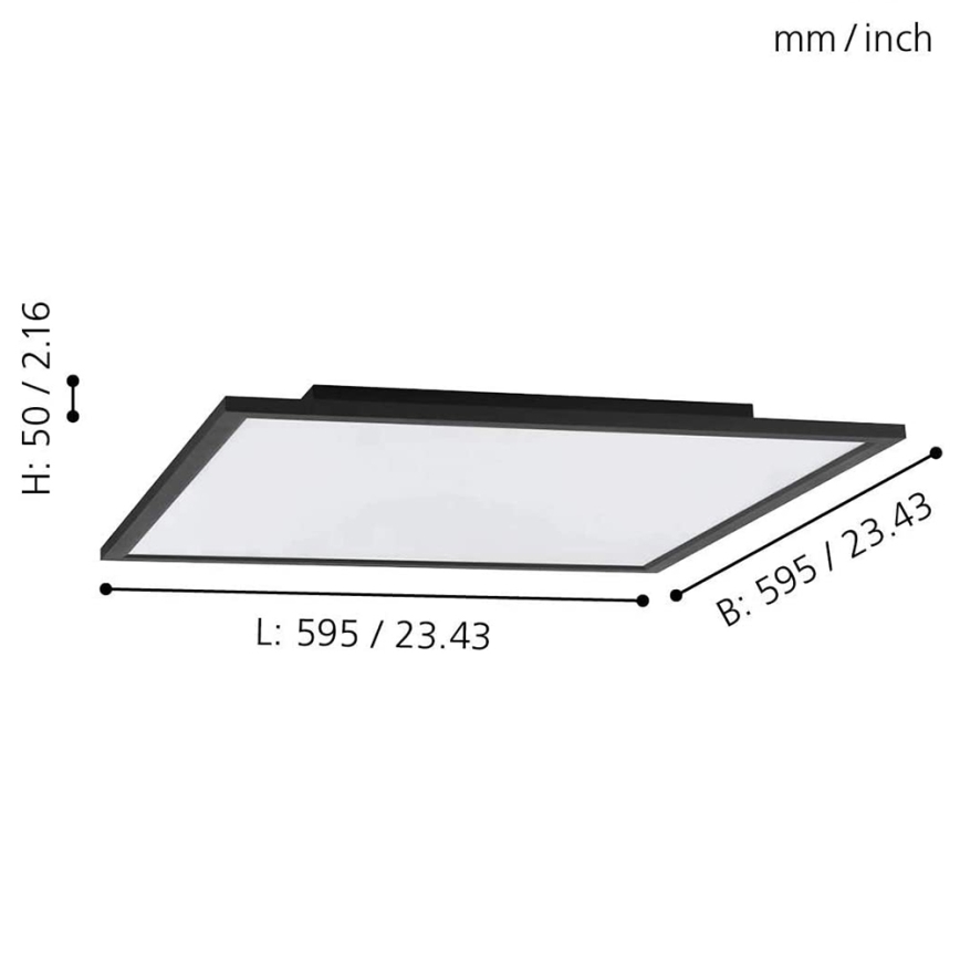 Eglo - LED RGB pritemdomas lubinis šviestuvas SALOBRENA-C LED/30,5W/230V + nuotolinio valdymo pultas