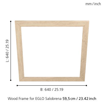 Eglo - Rėmas šviestuvui SALOBRENA 595x595 mm