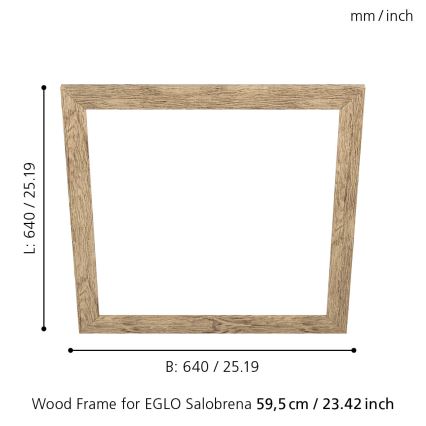 Eglo - Rėmas šviestuvui SALOBRENA 595x595 mm
