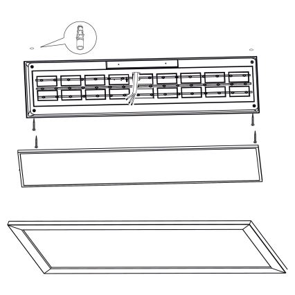 Eglo - LED Lubinis šviestuvas LED/32W/230V 345x1245 mm