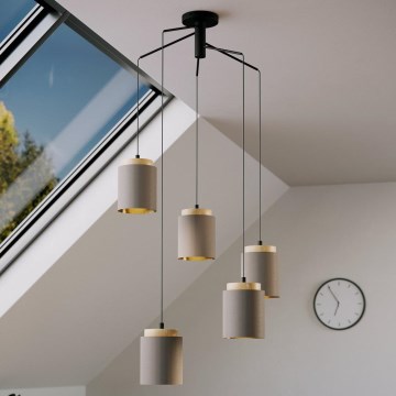 Eglo 99447 - Pakabinamas šviestuvas ant laido ALBARIZA 5xE27/40W/230V voras