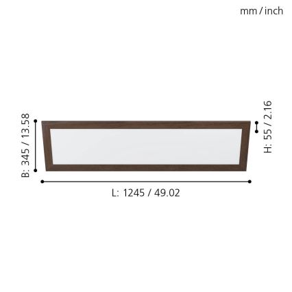 Eglo - LED Lubinis šviestuvas LED/32W/230V 345x1245 mm