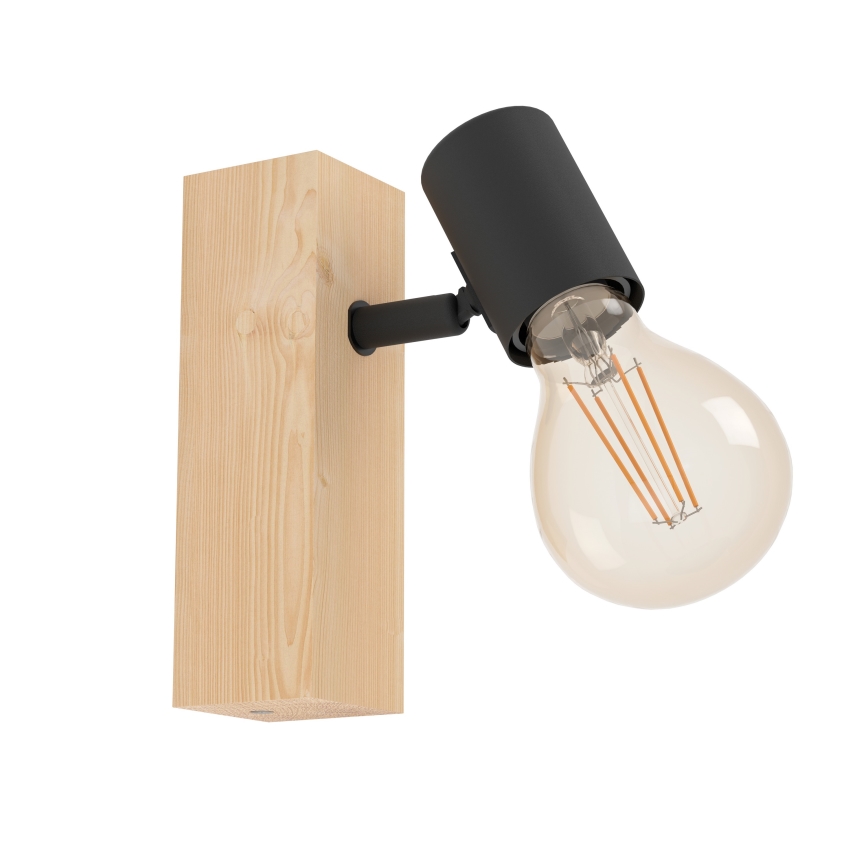 Eglo - Sieninis akcentinis šviestuvas TOWNSHEND 1xE27/10W/230V - FSC sertifikuota