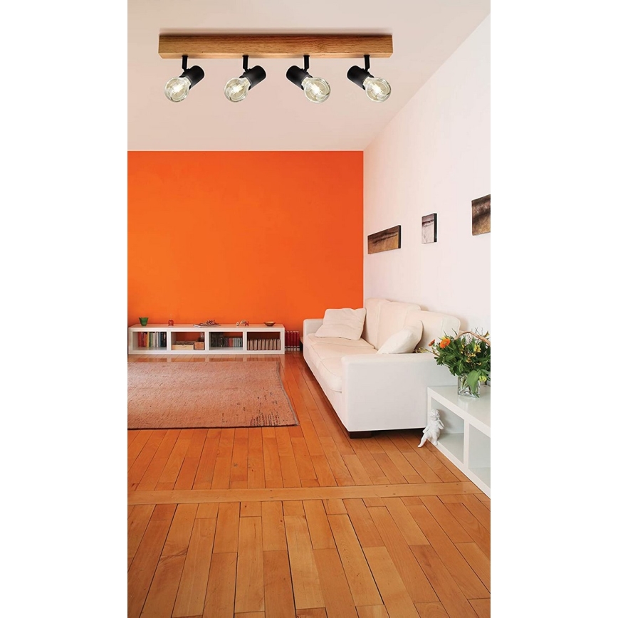 Eglo - Akcentinis apšvietimas TOWNSHEND 4xE27/10W/230V - FSC sertifikuota