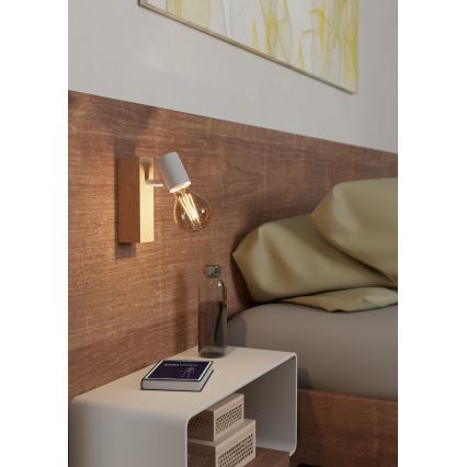 Eglo - Sieninis akcentinis šviestuvas TOWNSHEND 1xE27/10W/230V - FSC sertifikuota