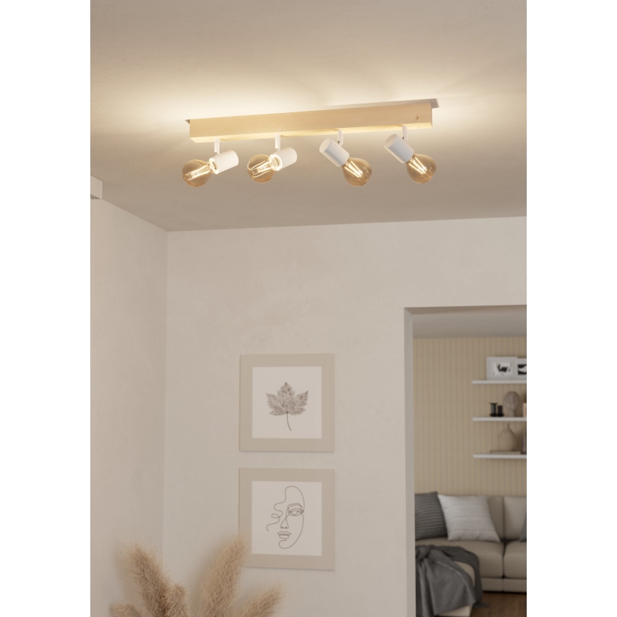 Eglo - Akcentinis apšvietimas TOWNSHEND 4xE27/60W/230V - FSC sertifikuota