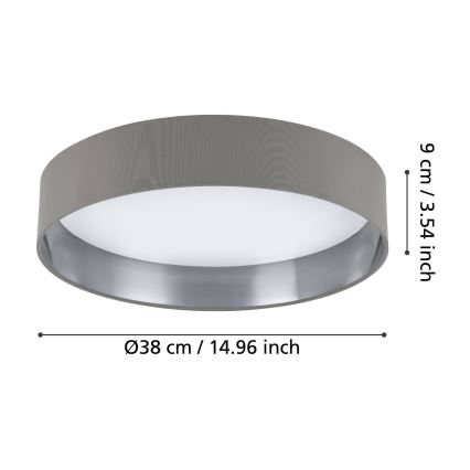 Eglo - LED lubinis šviestuvas LED/24W/230V