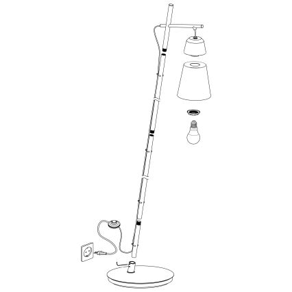Eglo 99547 - Grindinė lempa CANTERRAS 1xE27/40W/230V