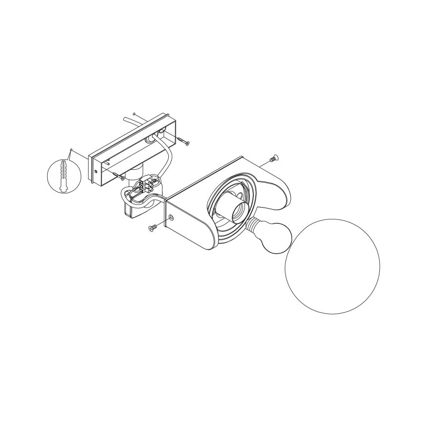 Eglo - Lauko sieninis šviestuvas jutikliu 1xE27/15W/230V IP44