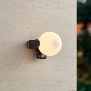 Eglo 99573 - Lauko sieninis šviestuvas su jutikliu RUBIO 1xE27/15W/230V IP44