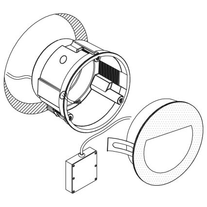 Eglo - LED Lauko įleidžiamas šviestuvas LED/2,5W/230V IP65 juodas