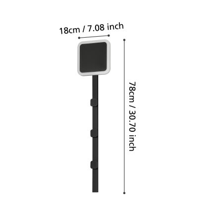 Eglo - LED Sieninė kabykla su šviestuvu LED/7,8W/230V