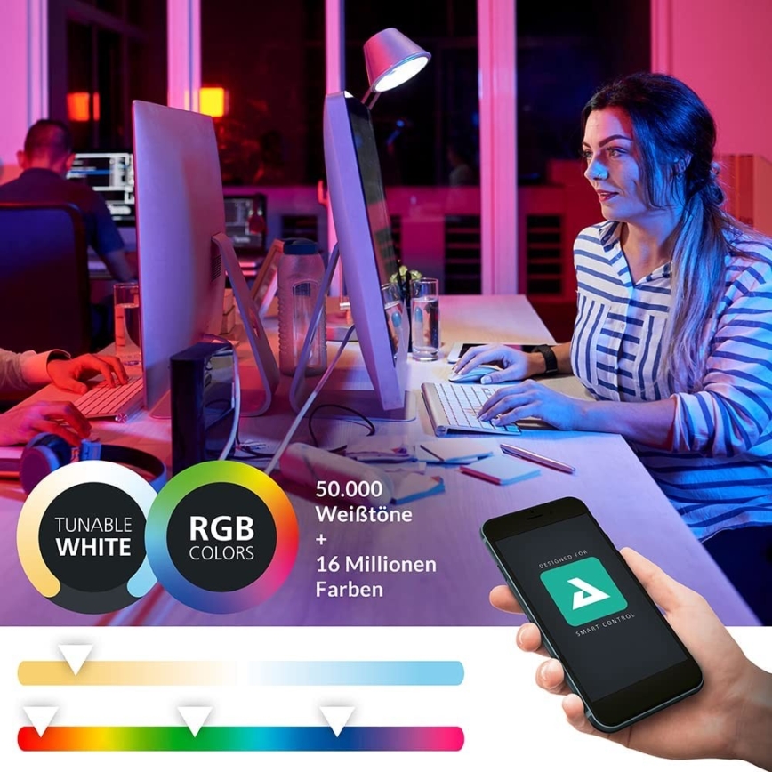 Eglo - LED RGBW Reguliuojamas lubinis šviestuvas LED/16W/230V ZigBee