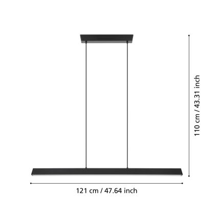 Eglo - LED RGBW Reguliuojamas pakabinamas sietynas LED/35W/230V ZigBee