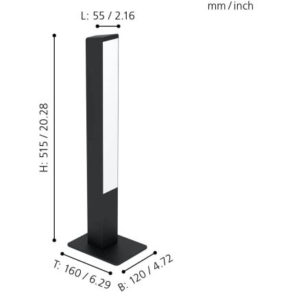 Eglo - LED RGBW Reguliuojama stalinė lempa LED/16W/230V 2700-6500K ZigBee