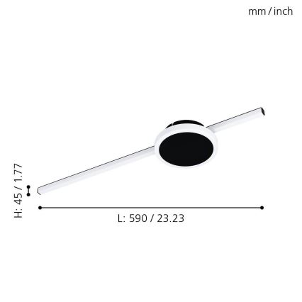Eglo - LED Lubinis šviestuvas 1xLED/6,3W/230V + 1xLED/5,4W