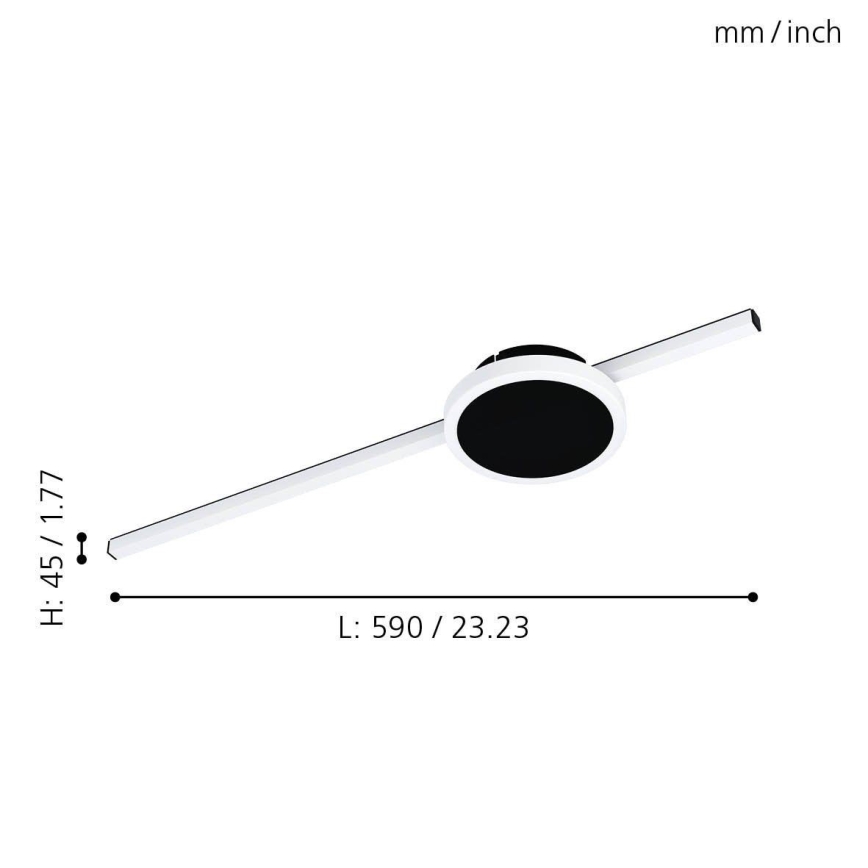 Eglo - LED Lubinis šviestuvas 1xLED/6,3W/230V + 1xLED/5,4W