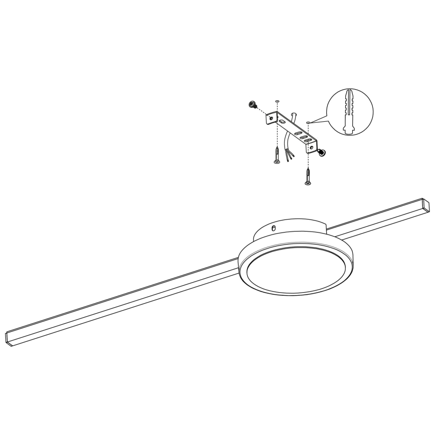Eglo - LED Lubinis šviestuvas 1xLED/6,3W/230V + 1xLED/5,4W