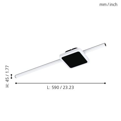 Eglo - LED Lubinis šviestuvas 1xLED/6,3W/230V + 1xLED/5,4W