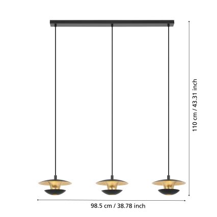 Eglo - LED Pakabinamas sietynas 3xGU10/4,5W/230V