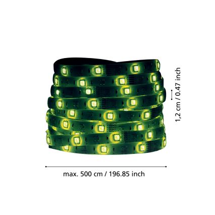 Eglo - LED RGBW reguliuojama juosta 5m LED/11W/12/230V 2700-6500K ZigBee