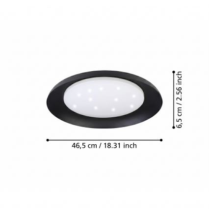Eglo 99703 - LED lubinis šviestuvas PENJAMO LED/17,1W/230V juoda