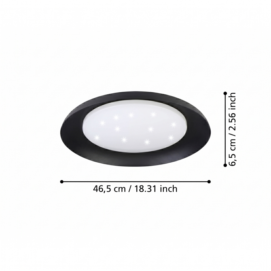 Eglo 99703 - LED lubinis šviestuvas PENJAMO LED/17,1W/230V juoda