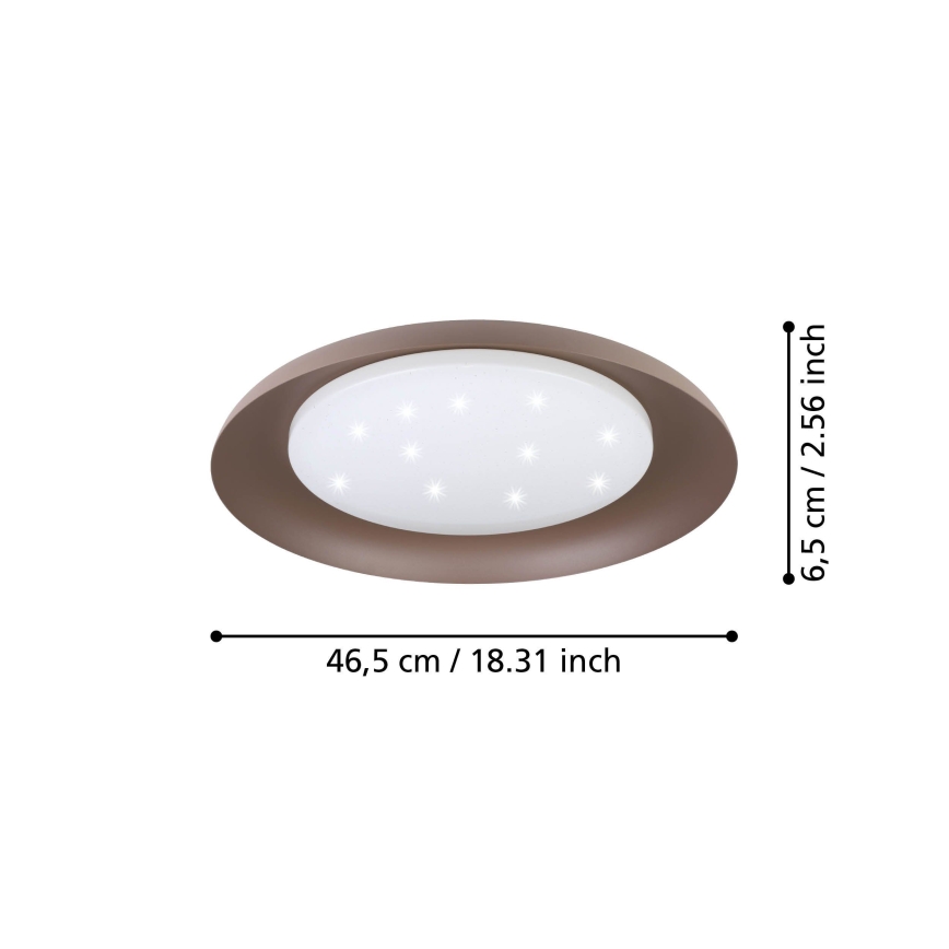 Eglo 99704 - LED lubinis šviestuvas PENJAMO LED/17,1W/230V rudas