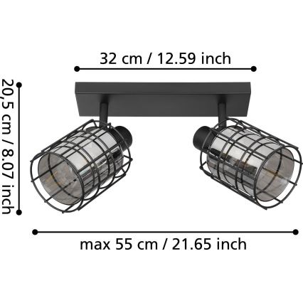 Eglo - Akcentinis šviestuvas 2xE27/40W/230V