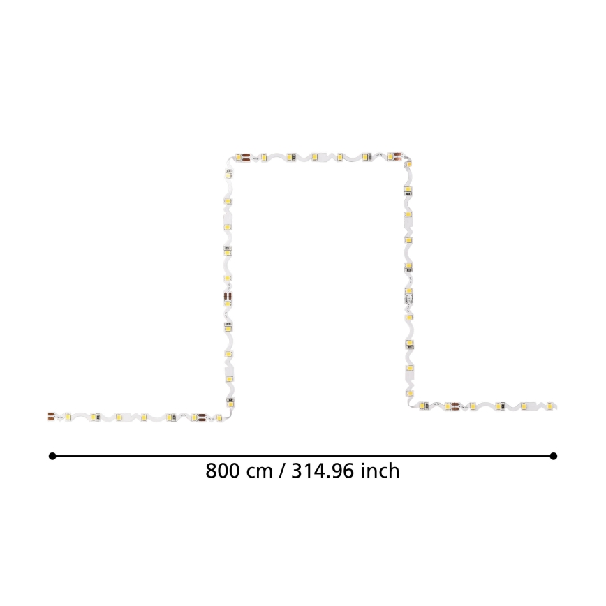 Eglo - LED Juostelė 8m LED/43,2W/24/230V 3000K