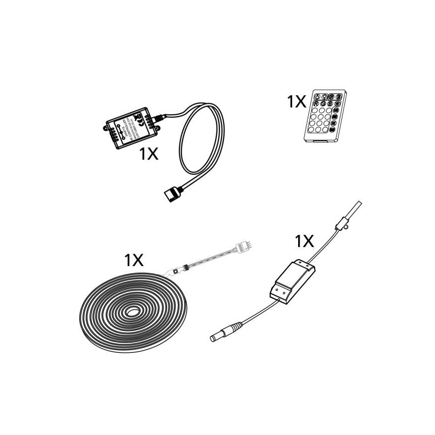 Eglo - LED Reguliuojama juosta 5m LED/23W/24/230V 2700-6500K + valdymo pultas