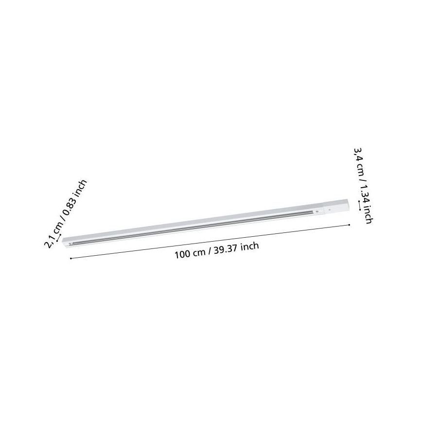 Eglo - Bėgių sistema TB 1 m balta