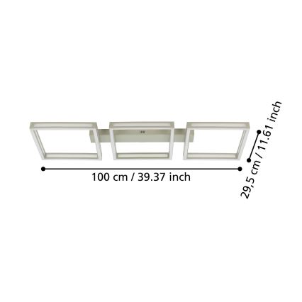 Eglo - LED Lubinis šviestuvas 3xLED/11,2W/230V matinis chromas