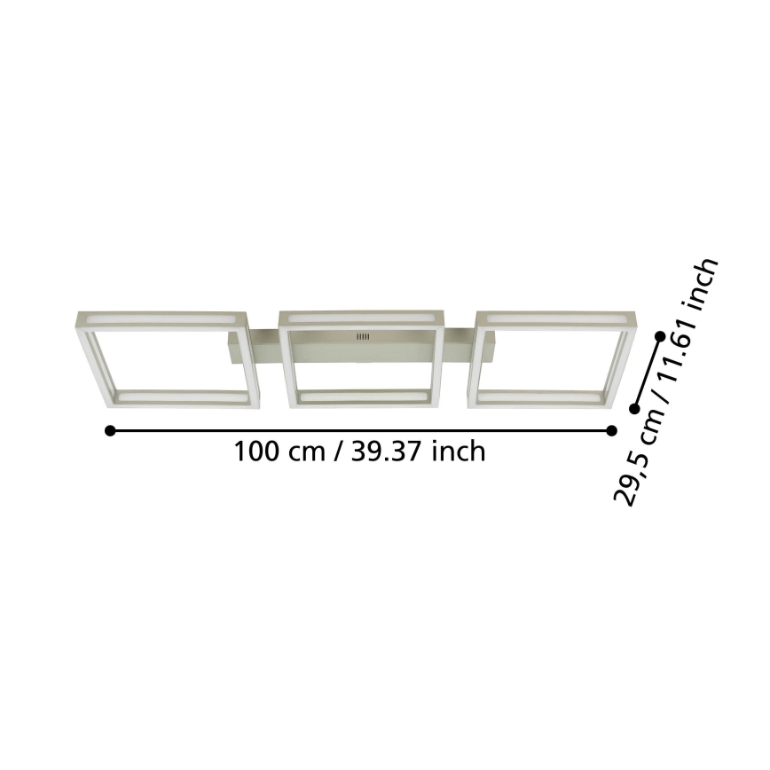 Eglo - LED Lubinis šviestuvas 3xLED/11,2W/230V matinis chromas