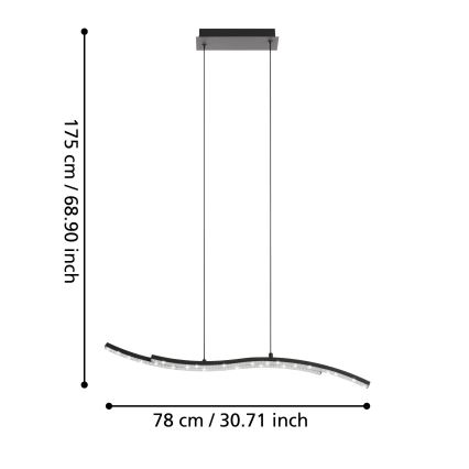 Eglo - LED Pakabinamas sietynas LED/21,5W/230V