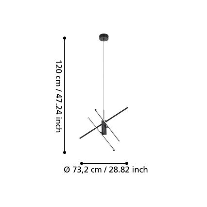 Eglo - LED Reguliuojamas pakabinamas sietynas LED/29W/230V