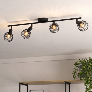 Eglo - Akcentinis apšvietimas 4xE14/40W/230V juoda