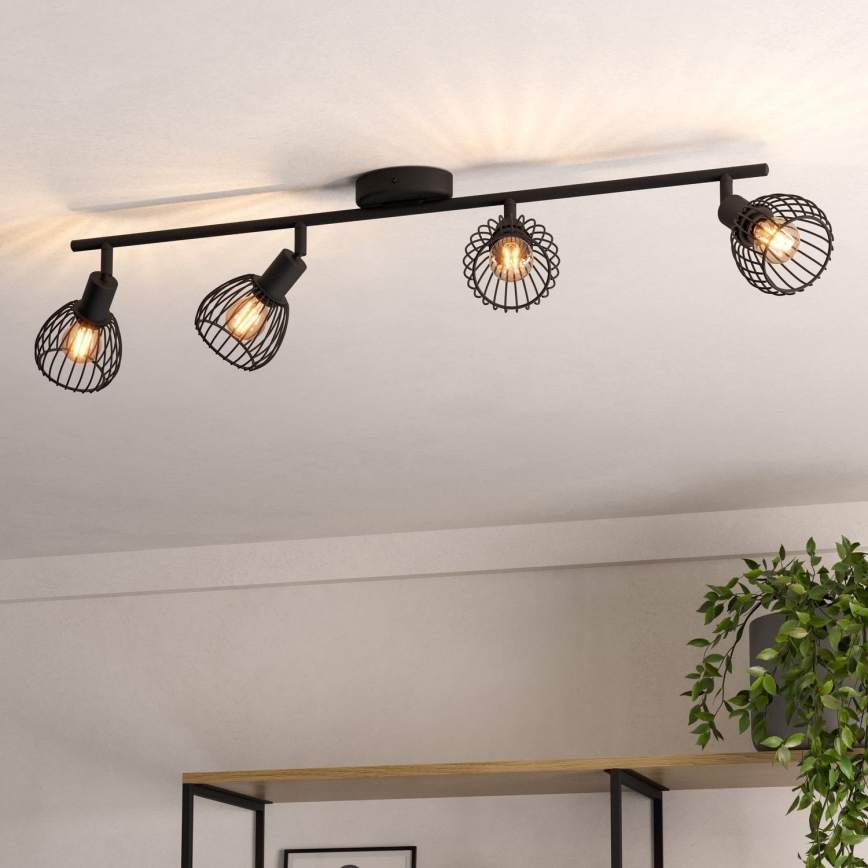 Eglo - Akcentinis apšvietimas 4xE14/40W/230V juoda