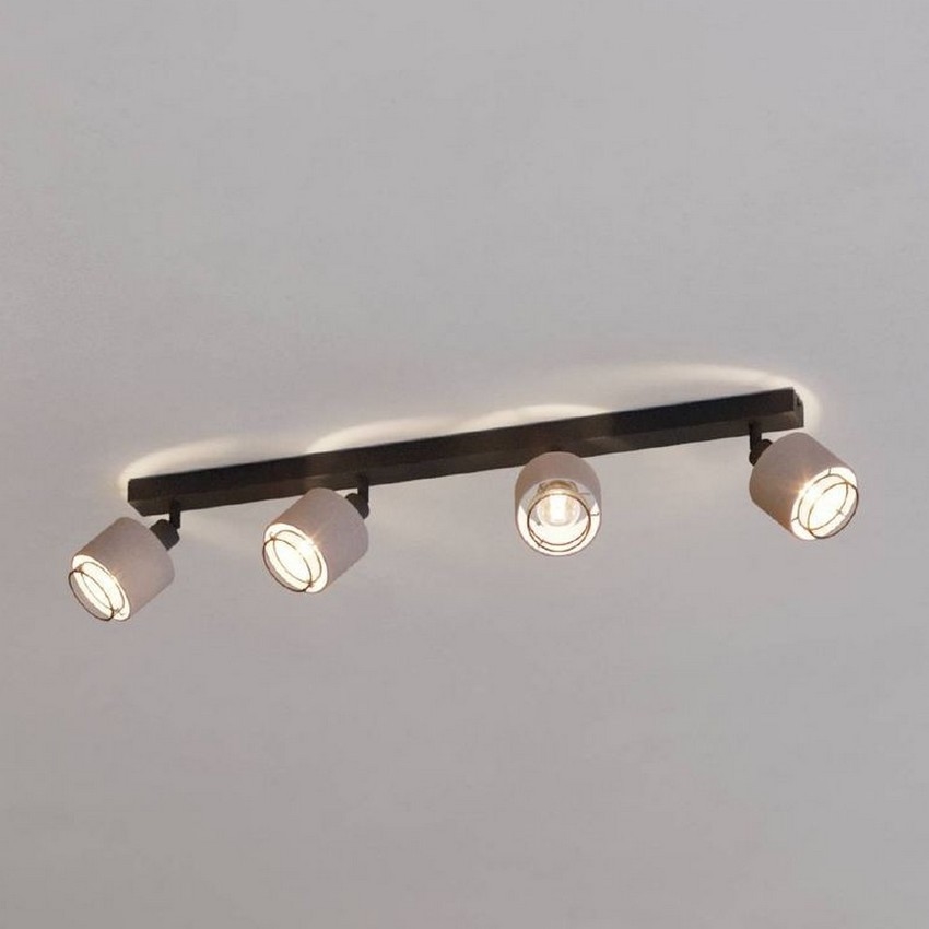 Eglo - Akcentinis apšvietimas 4xE14/40W/230V juoda/smėlio spalva