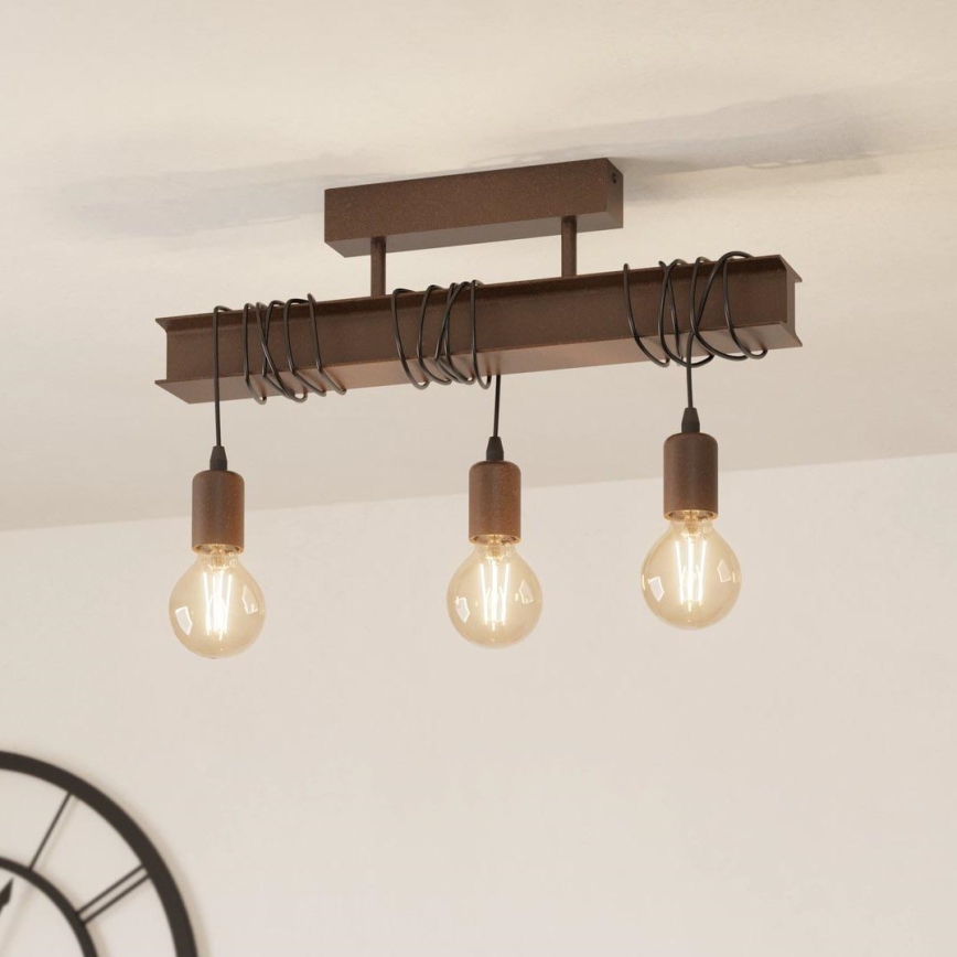 Eglo - Ant pagrindo montuojamas sietynas TOWNSHEND 3xE27/60W/230V
