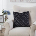 Eglo - Dekoratyvinė pagalvė 45x45 cm juoda/sidabras