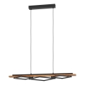 Eglo - dimeriuojamas LED kabantis šviestuvas su laidu 2xLED/13W/230V + LED/16W juoda/ruda