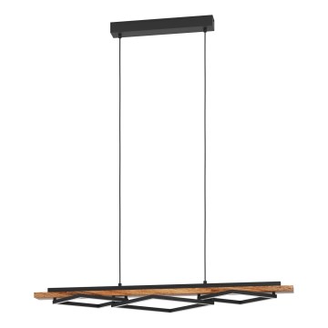 Eglo - dimeriuojamas LED kabantis šviestuvas su laidu 2xLED/13W/230V + LED/16W juoda/ruda