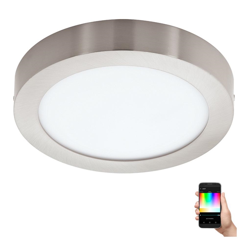 Eglo - Dimeriuojamas LED RGBW lubų šviestuvas FUEVA-C LED/15,6W/230V Bluetooth, skersmuo 22,5 cm